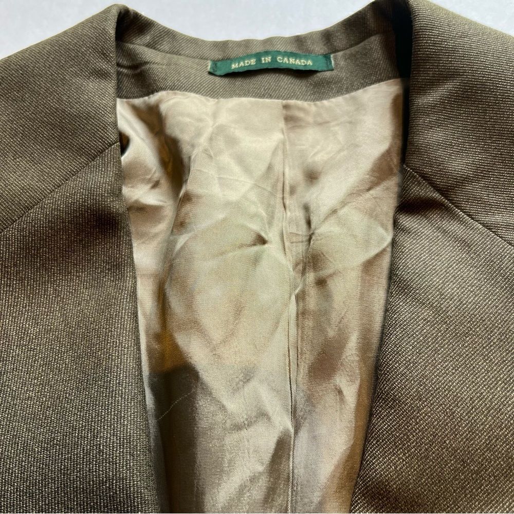 Chaps Ralph Lauren Men's Wool Sport Coat Olive Green Size 41R - Picture 3 of 9